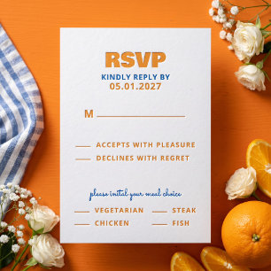 Modern Wavy Border Wedding Letterpress RSVP Cards