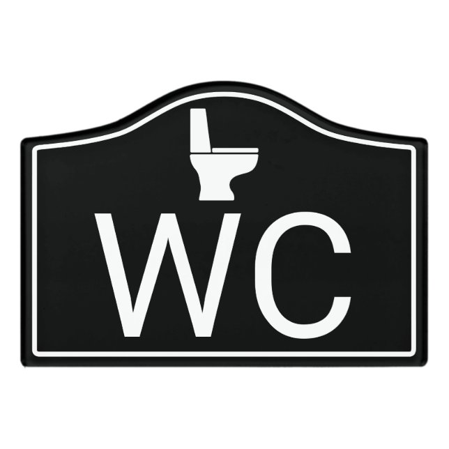 Modern WC Vacation Rental Sign (Small Crest Front)