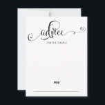 Modern We Do Script Wedding Advice Card<br><div class="desc">Personalize the custom text above. You can find additional coordinating items in our "Modern We Do Script" collection.</div>