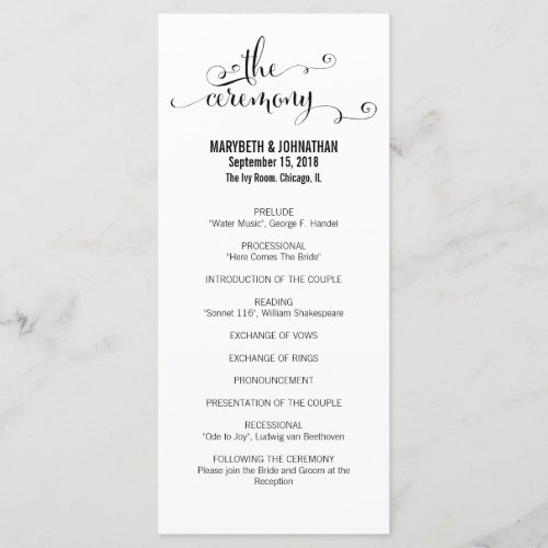 Modern We Do Script Wedding Program