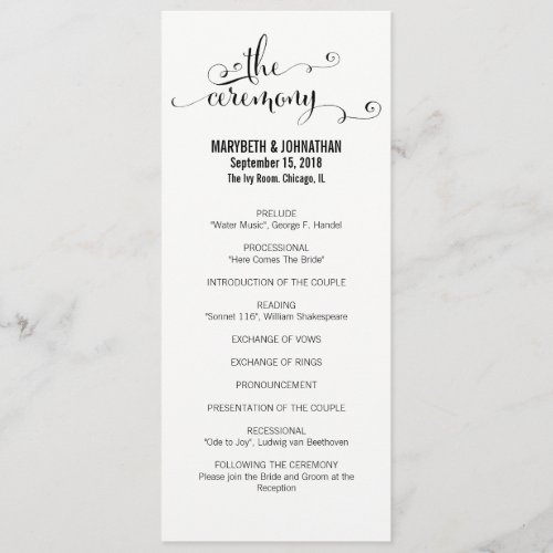 Modern We Do Script Wedding Program