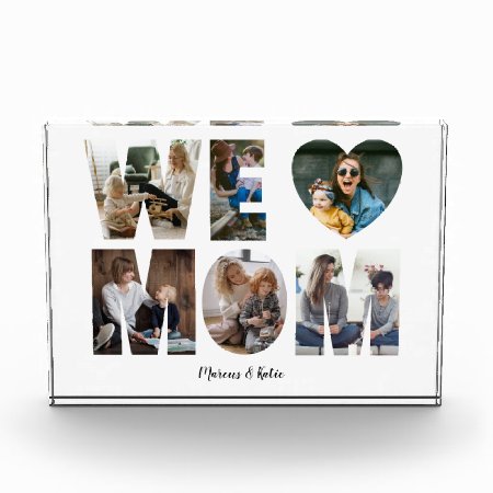 Modern We Love Mom Photo Collage Gift For Mom