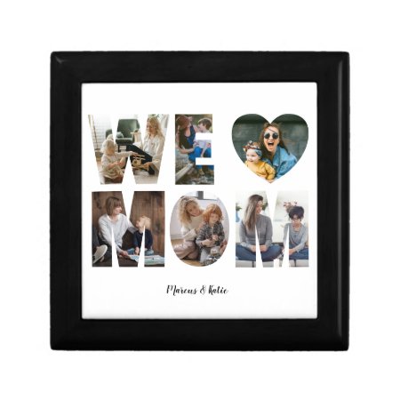Modern We Love Mom Photo Collage Gift For Mom Gift Box