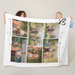 Modern We Love You Abuela Mom Family Photo Collage Fleece Blanket at Zazzle