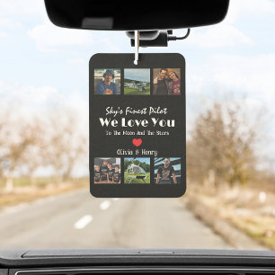 Modern 'We Love You' Custom Photo Collage Air Freshener