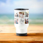 Modern WE LOVE YOU DAD Square Photo Collage Travel Mug<br><div class="desc">Modern,  personalized Instagram photo collage travel mug for the best dad ever saying "WE LOVE YOU DAD" and your custom names and year. Perfect gift for Father's day or an awesome holiday / birthday gift. He'll love carrying his favorite people around wherever he goes!</div>