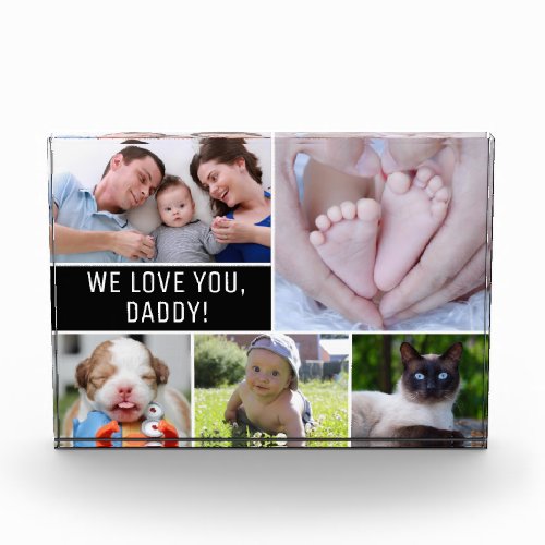 Modern We love you daddy Custom Photo Collage 