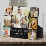 Modern We Love You MIMI Family Photo Collage Plaque<br><div class="desc">An elegant, modern Mother's Day gift: A trendy Instagram family photo collage keepsake plaque reading WE LOVE YOU MIMI in pretty hand lettered script alongside your names and 7 of your favorite pictures accented by sweet printed rose gold hearts for the best grandma ever.</div>
