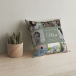 Modern WE LOVE YOU Mom Family Photo Collage Green Throw Pillow<br><div class="desc">We love you,  Mom: For the Best Mom Ever in your life a modern,  trendy Instagram family photo collage throw pillow with modern script typography and your personal name and message. This is the dark dusty green version.</div>