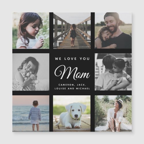 Modern WE LOVE YOU Mom Mothers Day Photo Collage