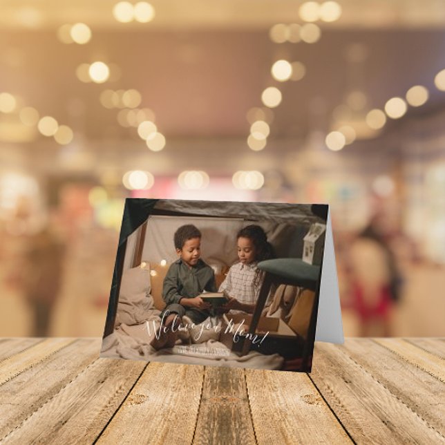 Modern We Love You Mom Photo Mother's Day Card (Modern We Love You Mom Photo Mothers Day Card)