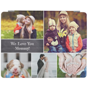 Modern We love you Mommy Photo Collage iPad Smart Cover