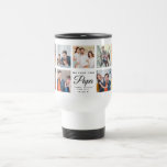 Modern WE LOVE YOU PAPA Square Photo Collage Travel Mug<br><div class="desc">Modern,  personalized Instagram photo collage travel mug for the best dad / grandad ever saying "WE LOVE YOU PAPA" and your custom names and year. Perfect gift for Father's day or an awesome holiday / birthday gift. He'll love carrying his favorite people around wherever he goes!</div>