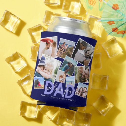 Modern We Love You Photo Collage Dad Can Cooler