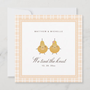 Modern We Tied The Knot Cute Wedding Announcement
