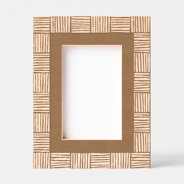 Modern Weave Pattern  No Text Engraved Frames (Front)