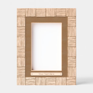 Modern Weave Pattern with text Engraved Frames