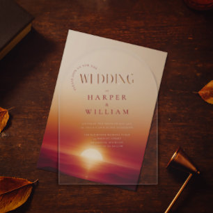 modern wedding acrylic invitations