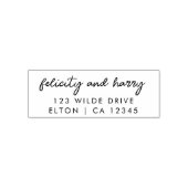 Modern Wedding Address | Couple Name Script Self-inking Stamp (Design)