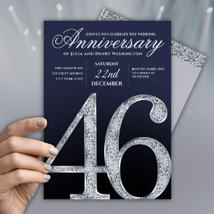 Modern Wedding Anniversary Party  Invitation