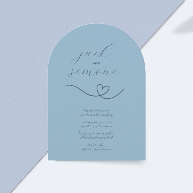 Modern Wedding | Arch Invites | Light Blue (Creator Uploaded)