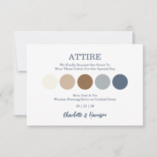 Modern Wedding Attire Dress Code Enclosure Card