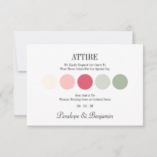 Modern Wedding Attire Dress Code Enclosure Card
