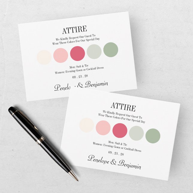 Modern Wedding Attire Dress Code Enclosure Card (Creator Uploaded)