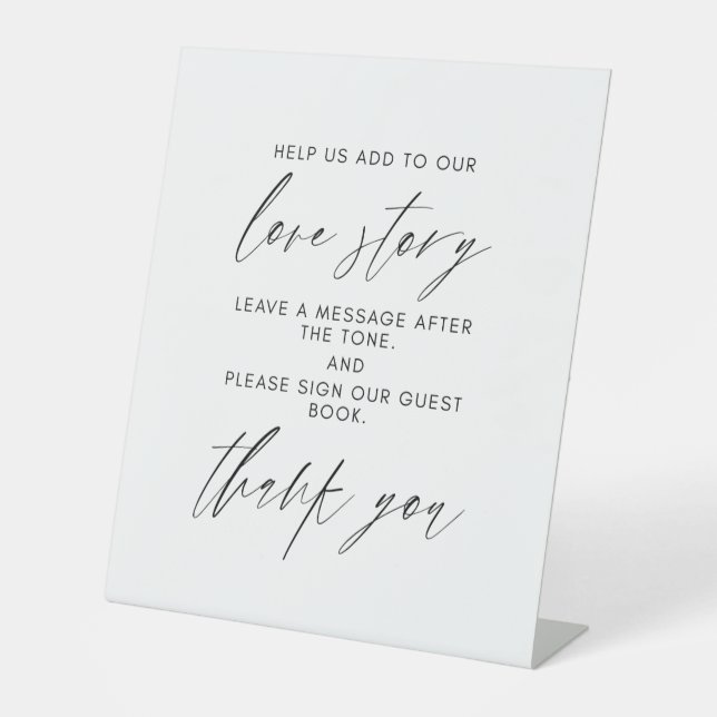Modern Wedding Audio Guestbook Sign | Phone Guest  (Front)