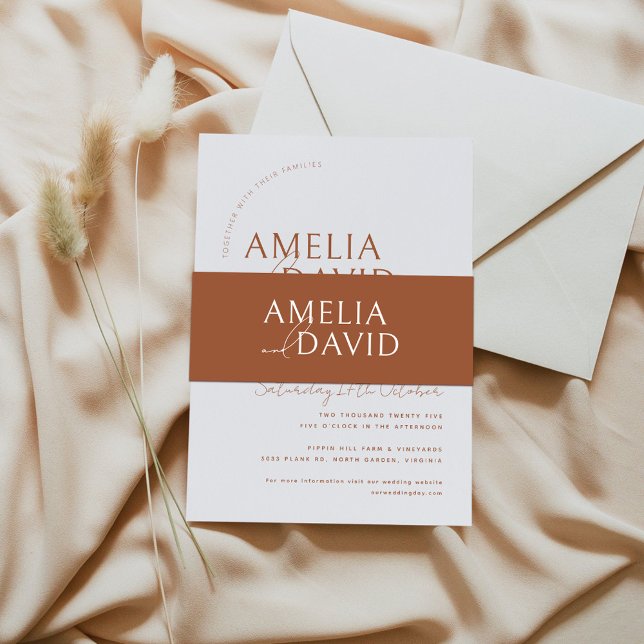 Modern Wedding Belly Band Bride and Groom Names (Creator Uploaded)