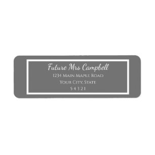 Modern wedding Blush pink Future Mrs return adress Label