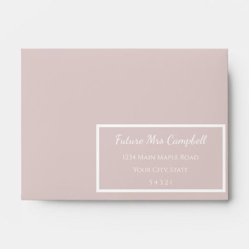Modern wedding Blush pink simple contemporary RSVP Envelope