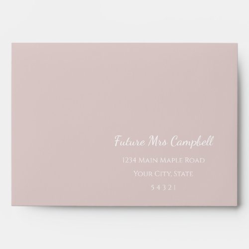 Modern wedding Blush pink simple contemporary RSVP Envelope