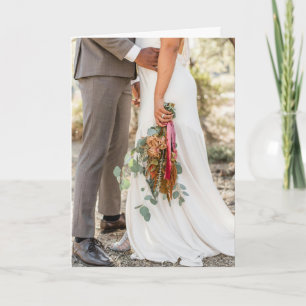 Modern Wedding Boho Folded Greeting Card