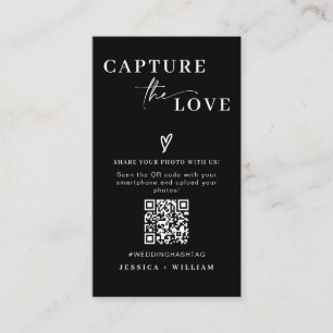 Modern Wedding Capture the love Qr Code Enclosure Card
