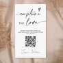 Modern Wedding Capture the love Qr Code Enclosure Card