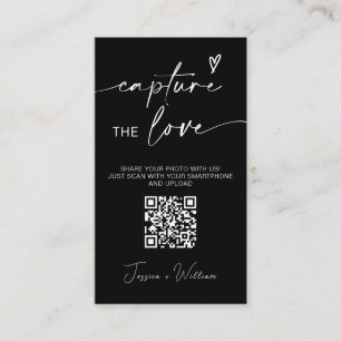Modern Wedding Capture the love Qr Code Enclosure Card