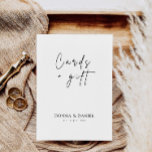 Modern Wedding Cards and Gifts Sign,<br><div class="desc">Our modern Cards & Gifts Sign will add the perfect touch to your wedding reception gift table. The template is fully editable and allows you to easily customize the text and colours to suit your preferences and add those special touches to your wedding. This sign not only helps to organize...</div>