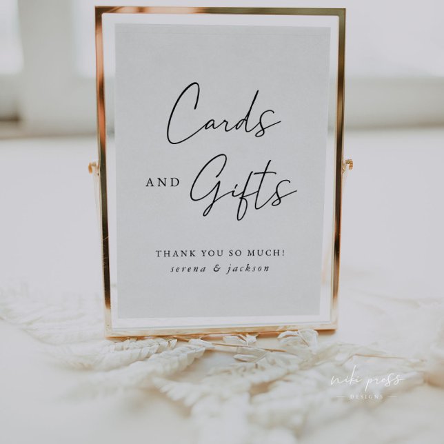 Modern Wedding Cards and Gifts Sign (Creator Uploaded)