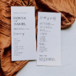 Modern Wedding Ceremony Program Template<br><div class="desc">Walk your loved ones through every step of your ceremony with our Wedding Programs Template. The names of you and your partner swirl at the top of every card with your unforgettable moments. Match your wedding theme perfectly when you customize with endless combinations of colors and fonts!</div>