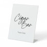 Modern Wedding Cigar Bar Pedestal Sign