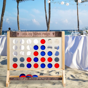 Modern Wedding Couple Name Love Wooden Texture Fast Four