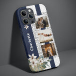 Modern Wedding Couple Photo Personalized Floral Ca iPhone 11 Case<br><div class="desc">Modern Wedding Couple Photo Personalized Floral iPhone Cases features 3 of your favorite photos and your personalized name on a modern background with a soft watercolor floral bouquet accent. Designed for you by Evco Studio www.zazzle.com/store/evcostudio</div>