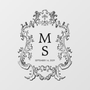 Modern Wedding Dance Floor Personalized Monogram Decals