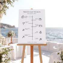 Modern Wedding Day Icons Timeline Foam Board