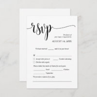 Modern Wedding Dinner Invites RSVP Enclosed Cards