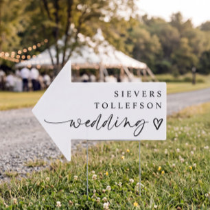 Modern Wedding Directional Directions Arrow Sign