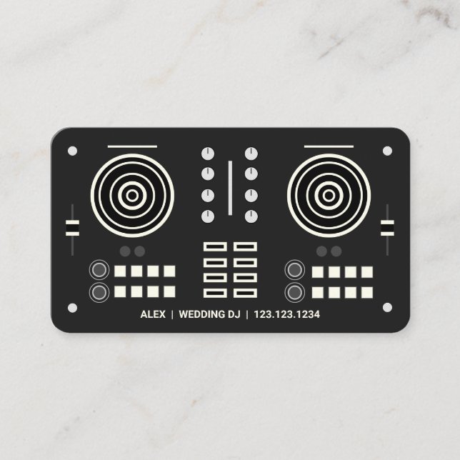 Modern Wedding DJ Business Card (Front)