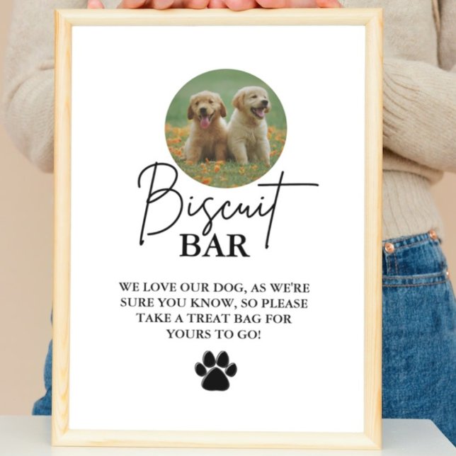 Modern wedding dog treat sign biscuit bar favor (Creator Uploaded)