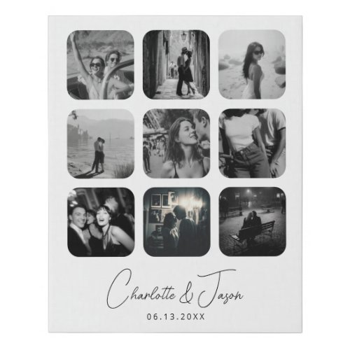 Modern Wedding Engagement Keepsake Photo Collage